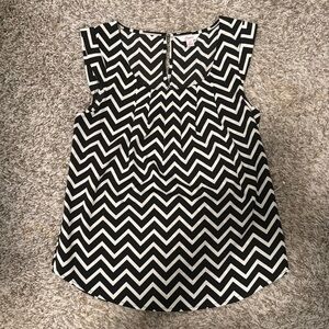 Sleeveless Striped Blouse